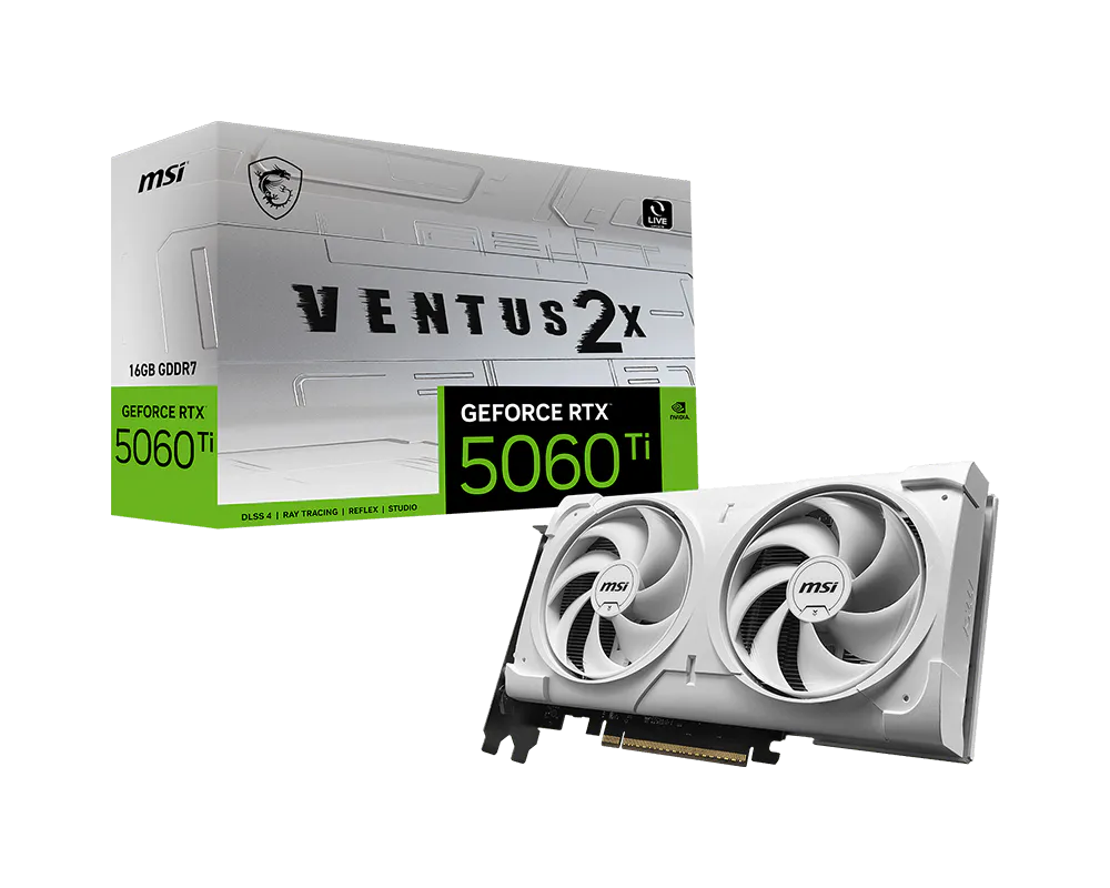 MSI GeForce RTX 5060 Ti 16G VENTUS 2X WHITE PLUS